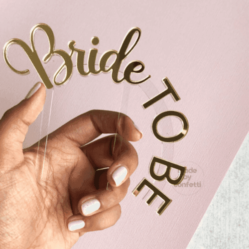 Bride to Be Bridal Shower Cake Topper