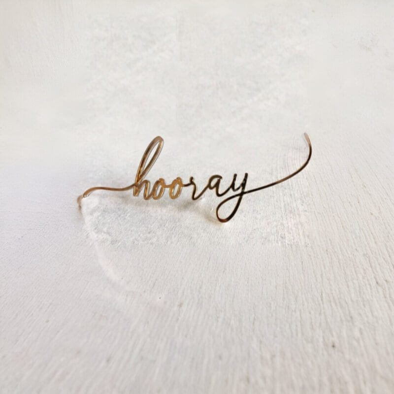 Hooray Single word Cake charm