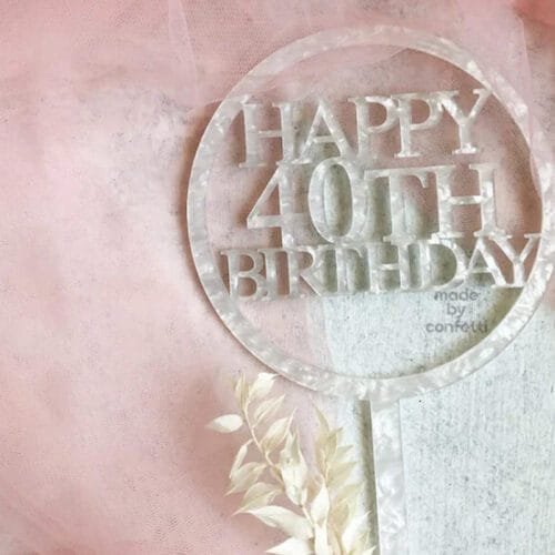 Magical 40th Birthday Cake Topper