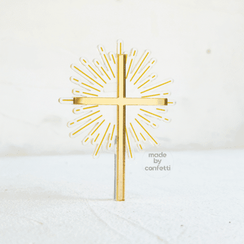 Elegant Holy Communion Cake Badge