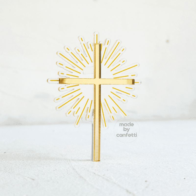 Elegant Holy Communion Cake Badge