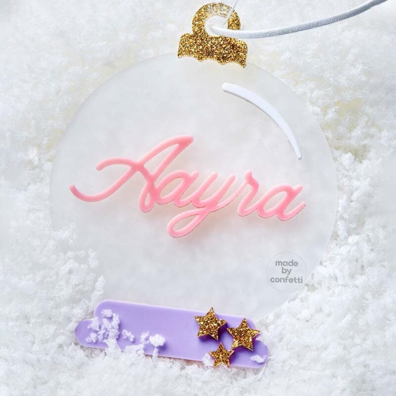 Personalised Christmas Snow Globe Ornament